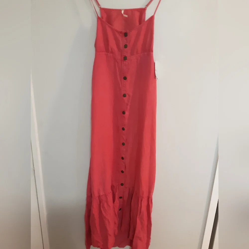 Free People Pink/Red Sleeveless Button-Down Dress Size Xs - Picture 6 of 9